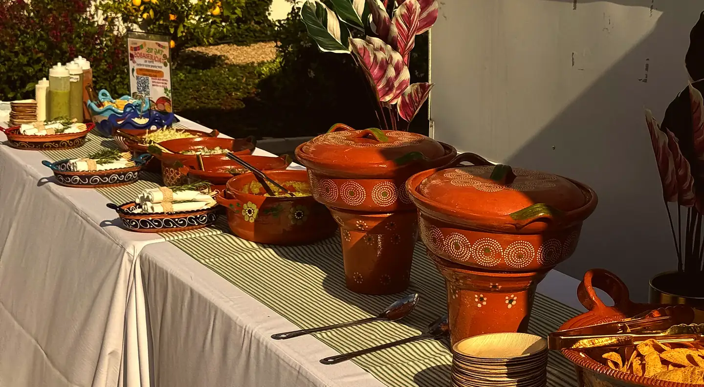 Taco Tony catering spread at an outdoor event